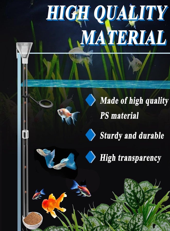 Niuohoy Aquarium Fish Shrimp Feeding Dish Set, Shrimp Feeding Dish Set, Transparent Shrimp Feeding Adjustable Tube with Feeding Ring, Cleaning Brush for Fish Tank and Preventing Food Scattering (Large) - Image 3